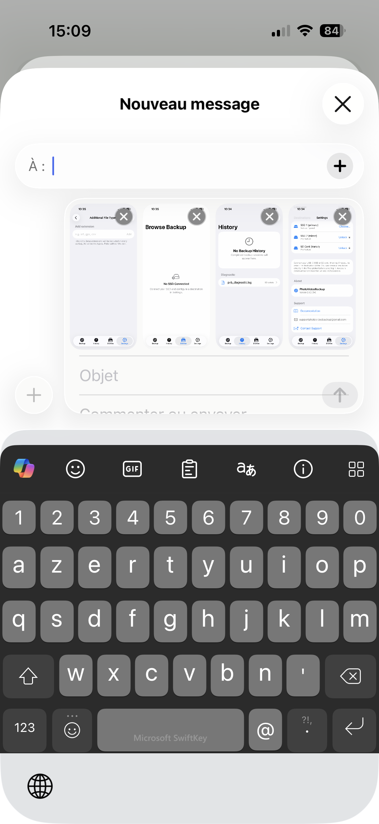 Browse — share sheet